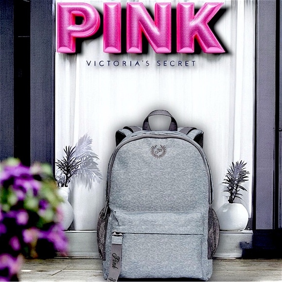 PINK Victoria’s Secret Campus canvas backpack NWT - Picture 2 of 10